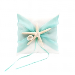 Organza Bowknot Wedding Ring Bearer Pillow Romantic Beach Wedding Light Green