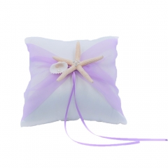 Organza Bowknot Wedding Ring Bearer Pillow Romantic Beach Wedding Light Purple