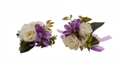 Wrist Corsage Brooch Boutonniere Set Party Prom Rose