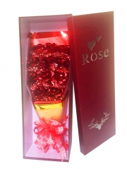 Artificial Golden Foil Rose Bouquet (Red)