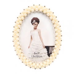 5x7"8x10"Pearls Decorated Picture Holder Display Anniversary Present for Family Newlyweds