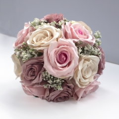 Rose Real Touch Wedding Bridal Bridesmaid Bouquet
