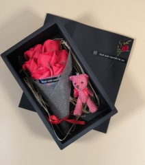 Red Confession Scented Soap Rose Teddy Bear Gift Box Birthday Mother's Anniversary