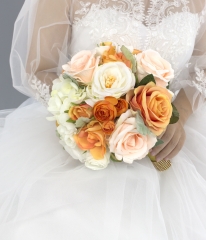 Final Payment for Customization Orange Navy Blue Cream Rose Wedding Flower Package