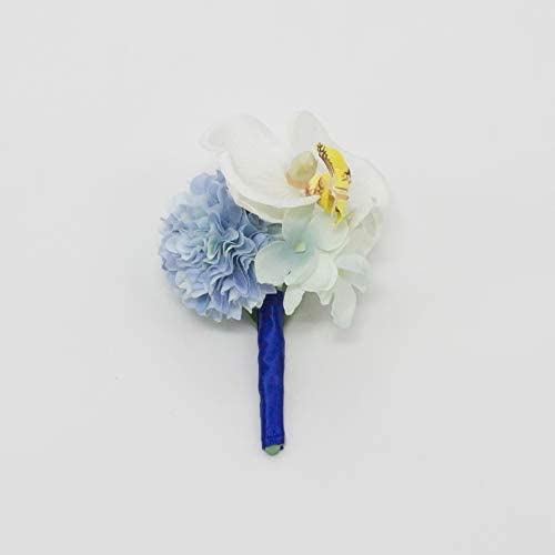 Beach Wedding Boutonniere Brooch Pin with Pearl Seashell and Rhinestone Decoration